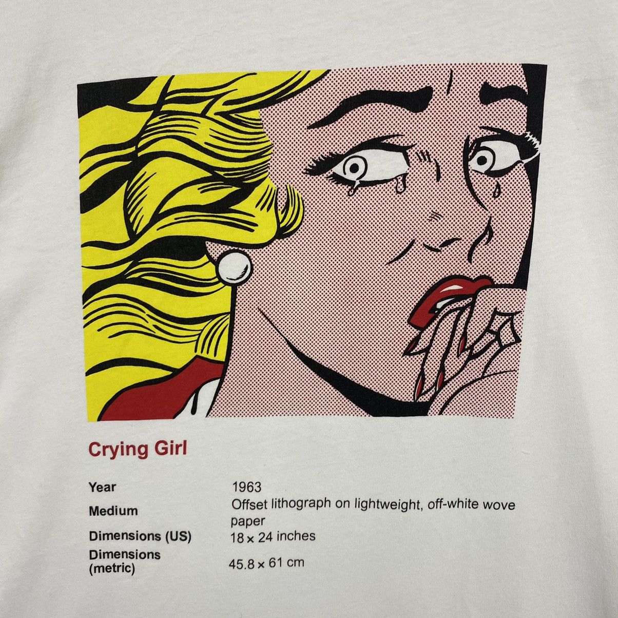 Uniqlo Crying Girl Art By Roy Lichtenstein T-Shirt Size US M / EU 48-50 / 2 - 2 Thumbnail