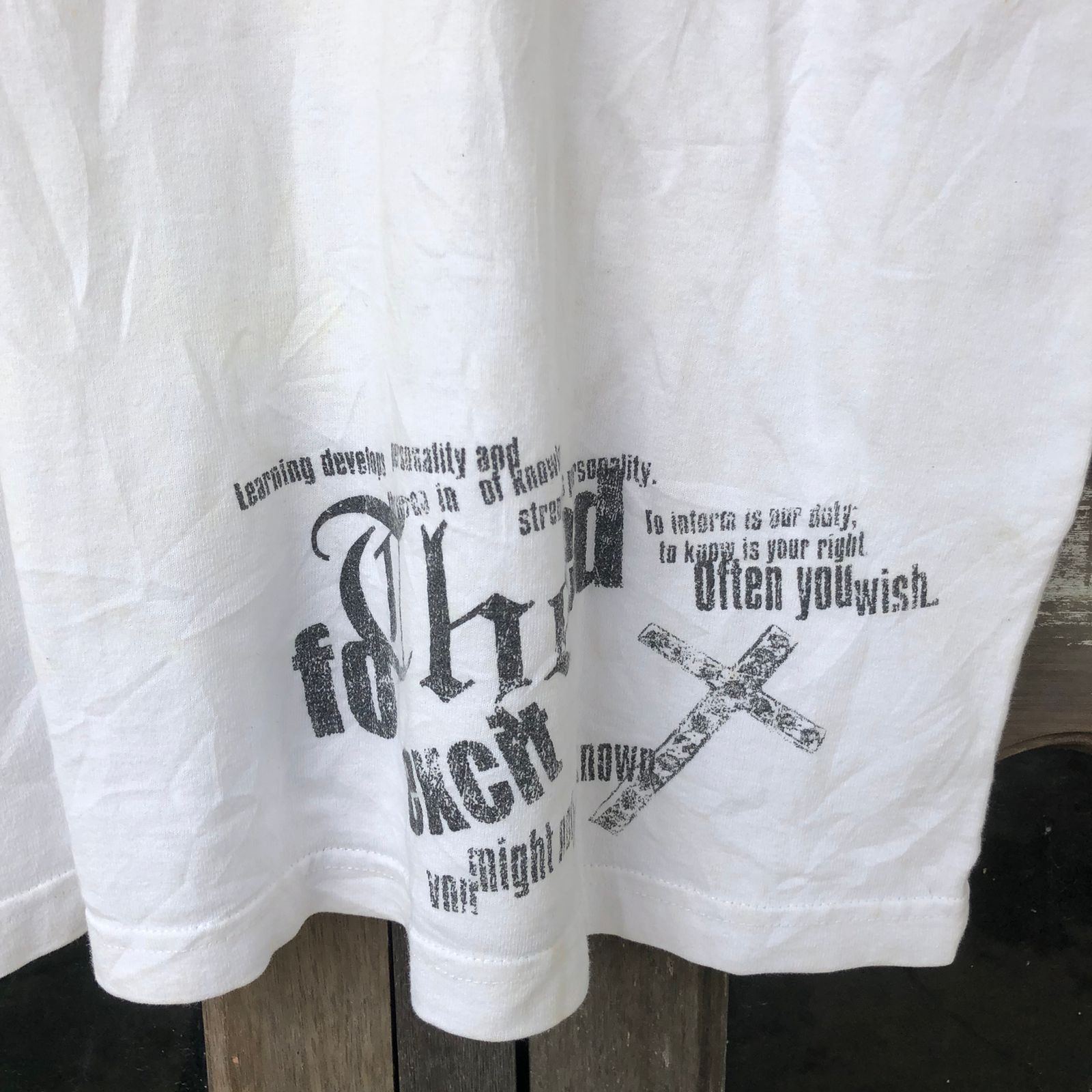 If Six Was Nine × Japanese Brand × Le Grande Bleu (L.G.B.) Y2k Cross Grunge Tee Size US M / EU 48-50 / 2 - 3 Thumbnail