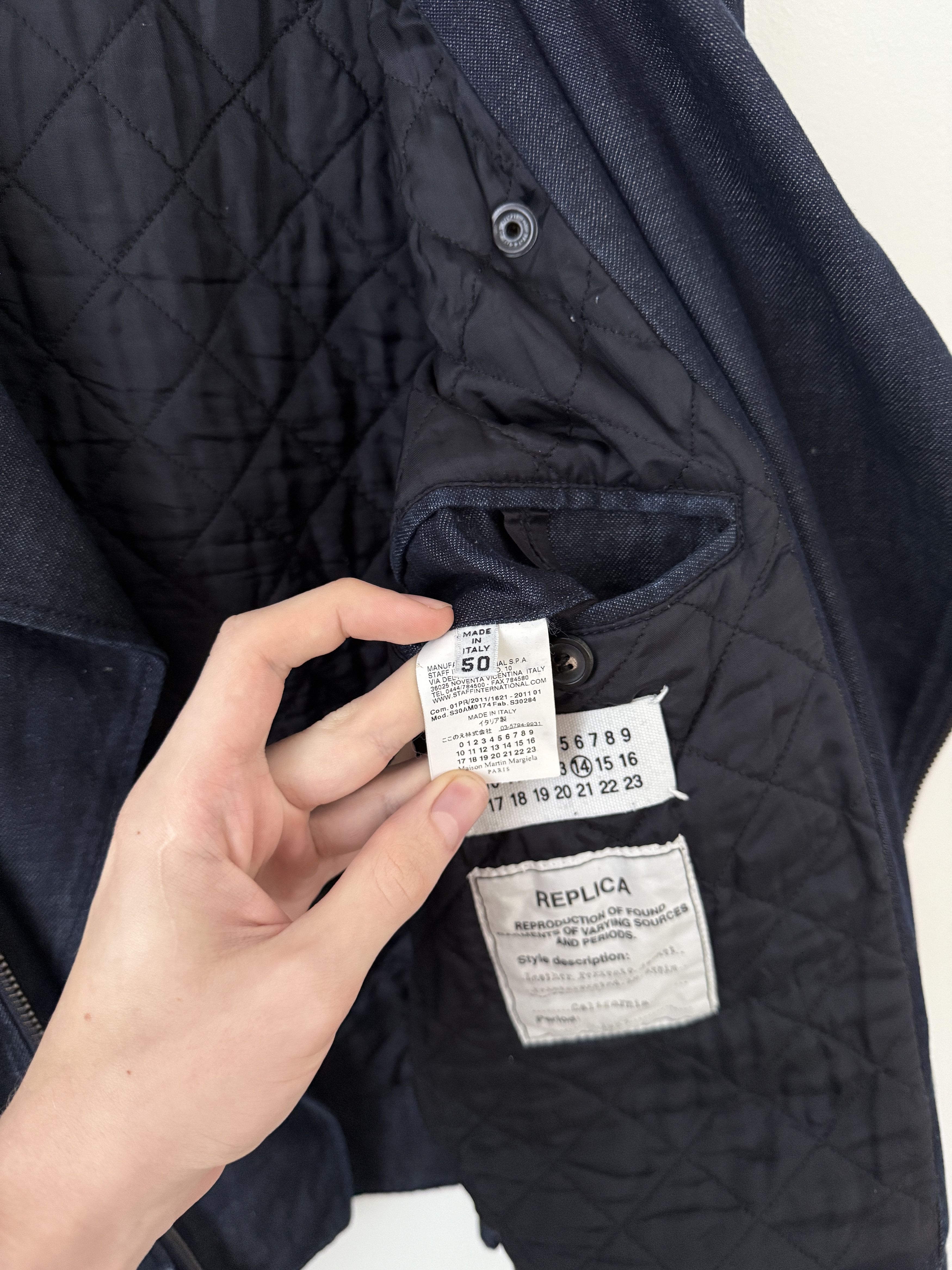 Maison Margiela 2011 Replica Denim Perfecto Moto Jacket Size US M / EU 48-50 / 2 - 14 Thumbnail