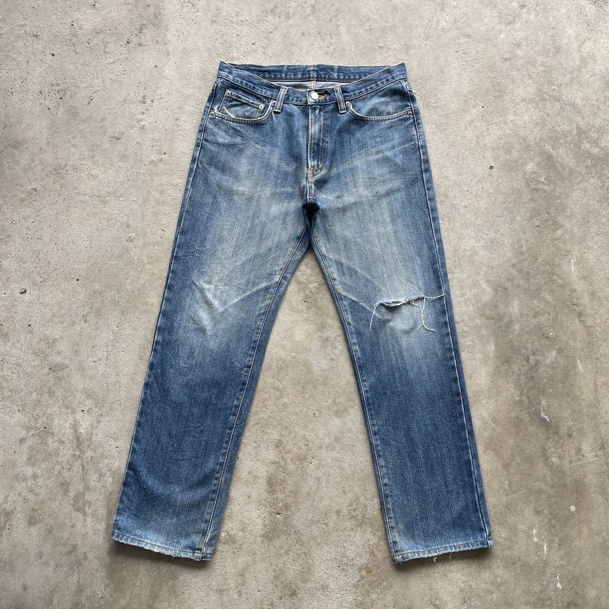 Edwin × Japanese Brand W32 Vintage Edwin Made In Japan Faded Distressed Jeans Pants Size US 32 / EU 48 - 1 Thumbnail