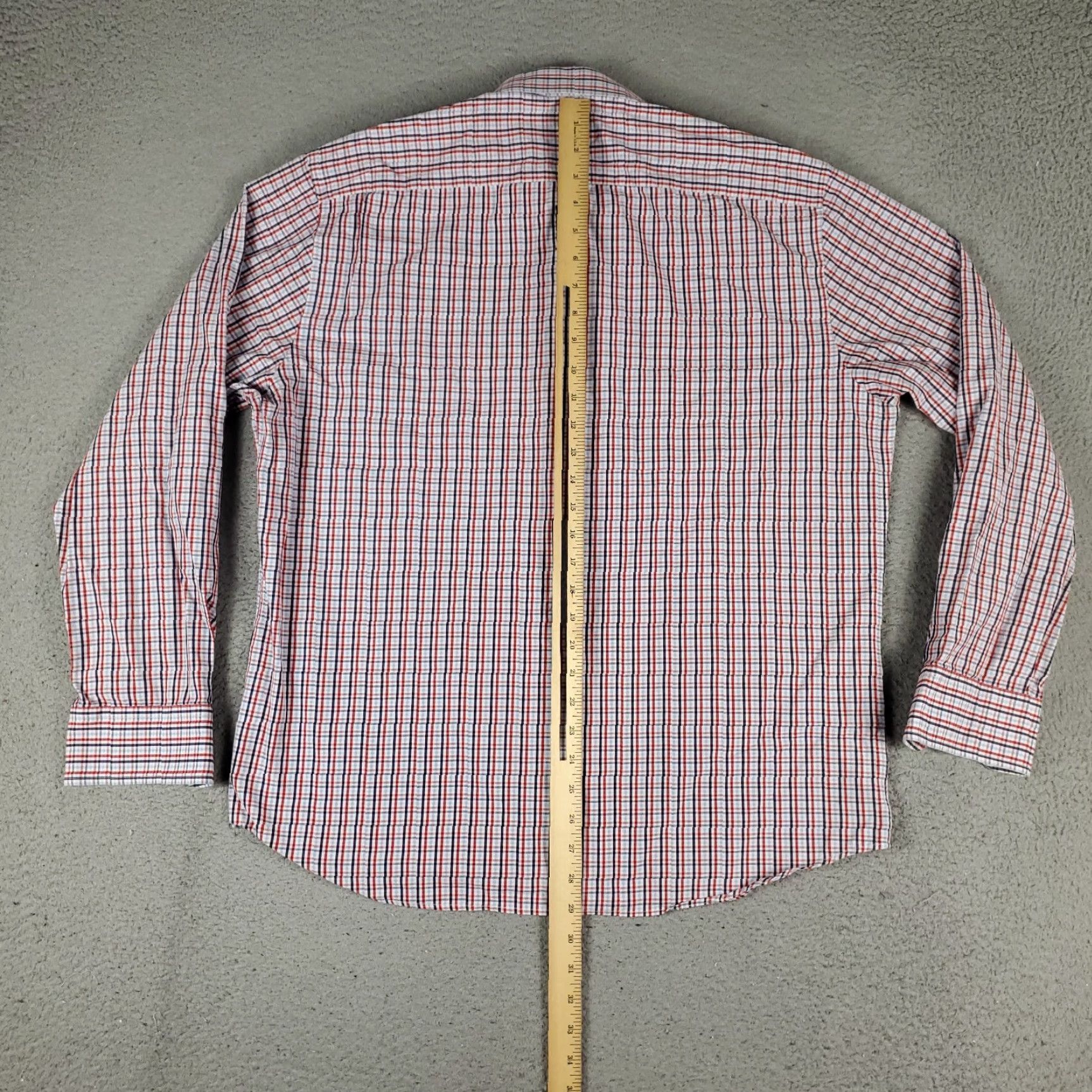 UNTUCKit UNTUCKit Shirt Mens XL Red Blue Check Long Sleeve Button-Up Casual Classic Modern Preppy Cotton Woven Pattern: Check Size US XL / EU 56 / 4 - 3 Thumbnail