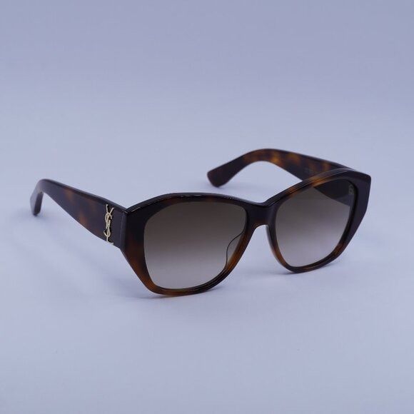 Saint Laurent Paris Saint Laurent SL M8 003 Sunglasses Havana Geometric Frame Size ONE SIZE - 1 Thumbnail