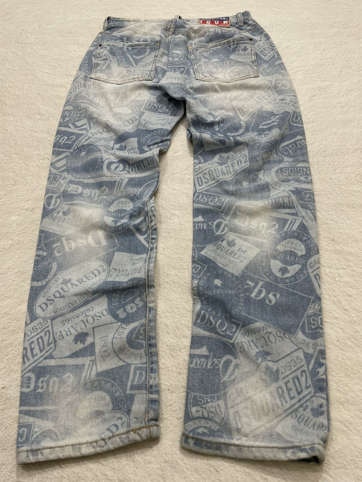 Hysteric Glamour 2000s Dsquared Distressed Denim Full Print Y2K Size US 31 - 6 Thumbnail