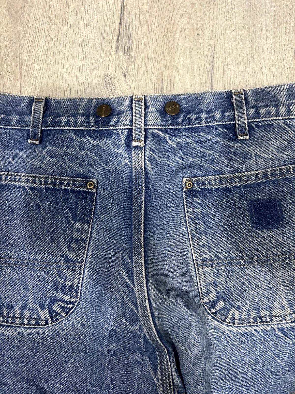 Carhartt × Carhartt Wip × Vintage Vintage Carhartt Denim Cutoff Logger B107 Size US 34 / EU 50 - 5 Thumbnail