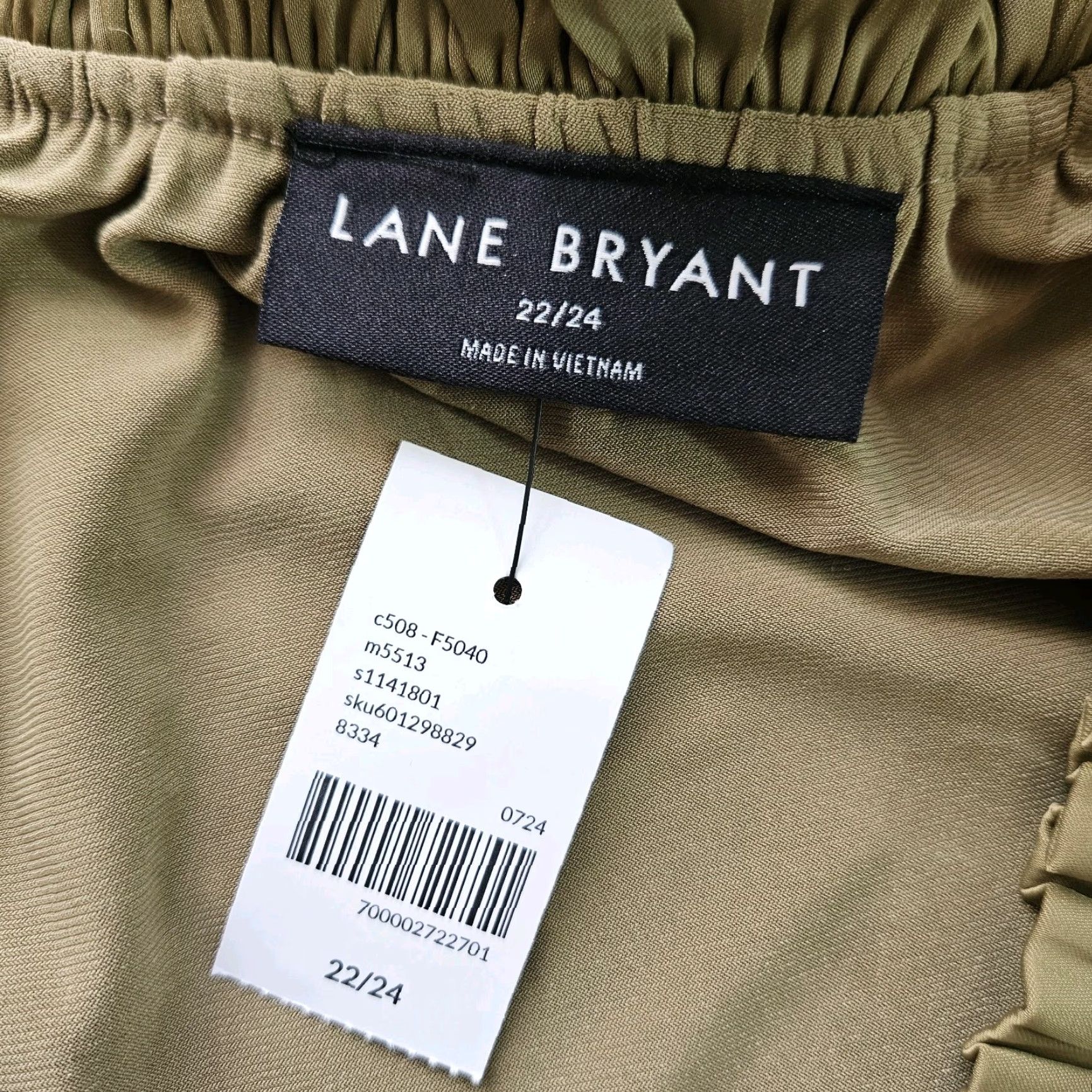 Vintage Lane Bryant Womens Top Sz 22/24 Solid Green Short Sleeve Blouse Shirt Plus Size Green Womens Size 3XL / US 20-22 - 5 Thumbnail