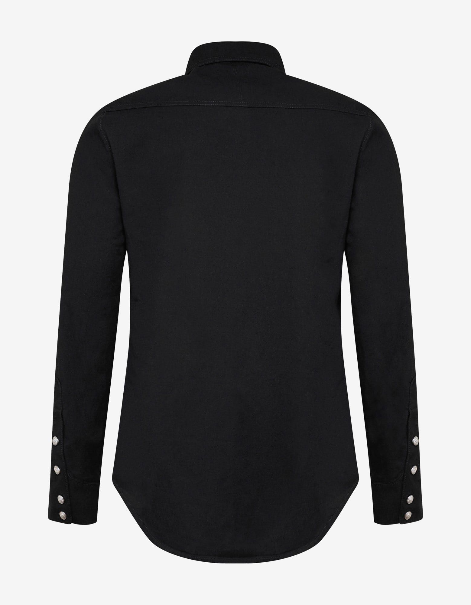 Balmain Balmain Black Logo Medallion Denim Shirt Size US M / EU 48-50 / 2 - 2 Thumbnail