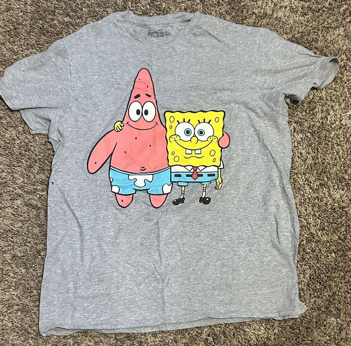 Target Basics Grey SpongeBob and Patrick shirt | Grailed