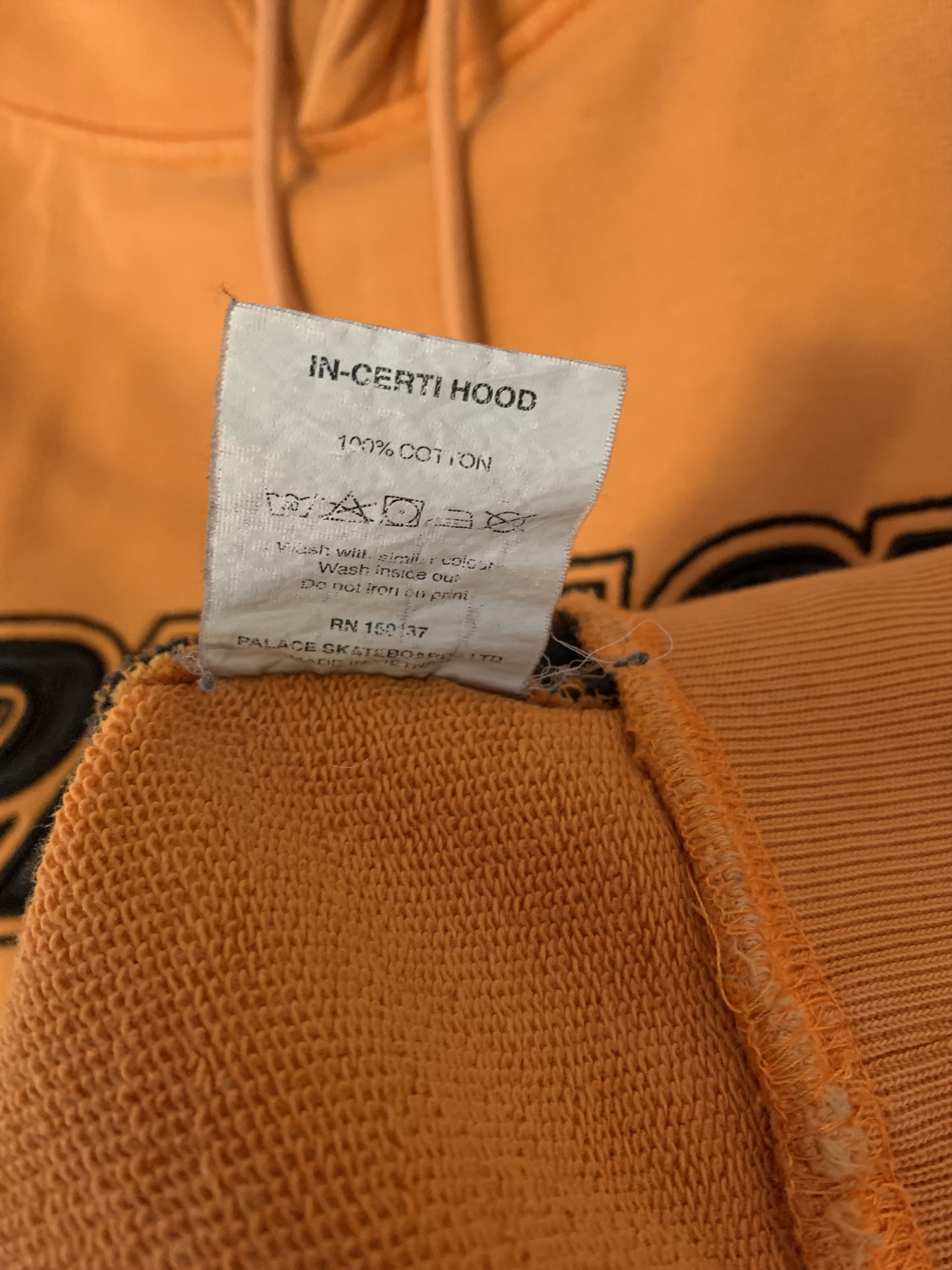 Palace PALACE Hoodie ⊛ ORANGE/BLACK ⊛ Gently Worn/Flawed Size US M / EU 48-50 / 2 - 12 Thumbnail
