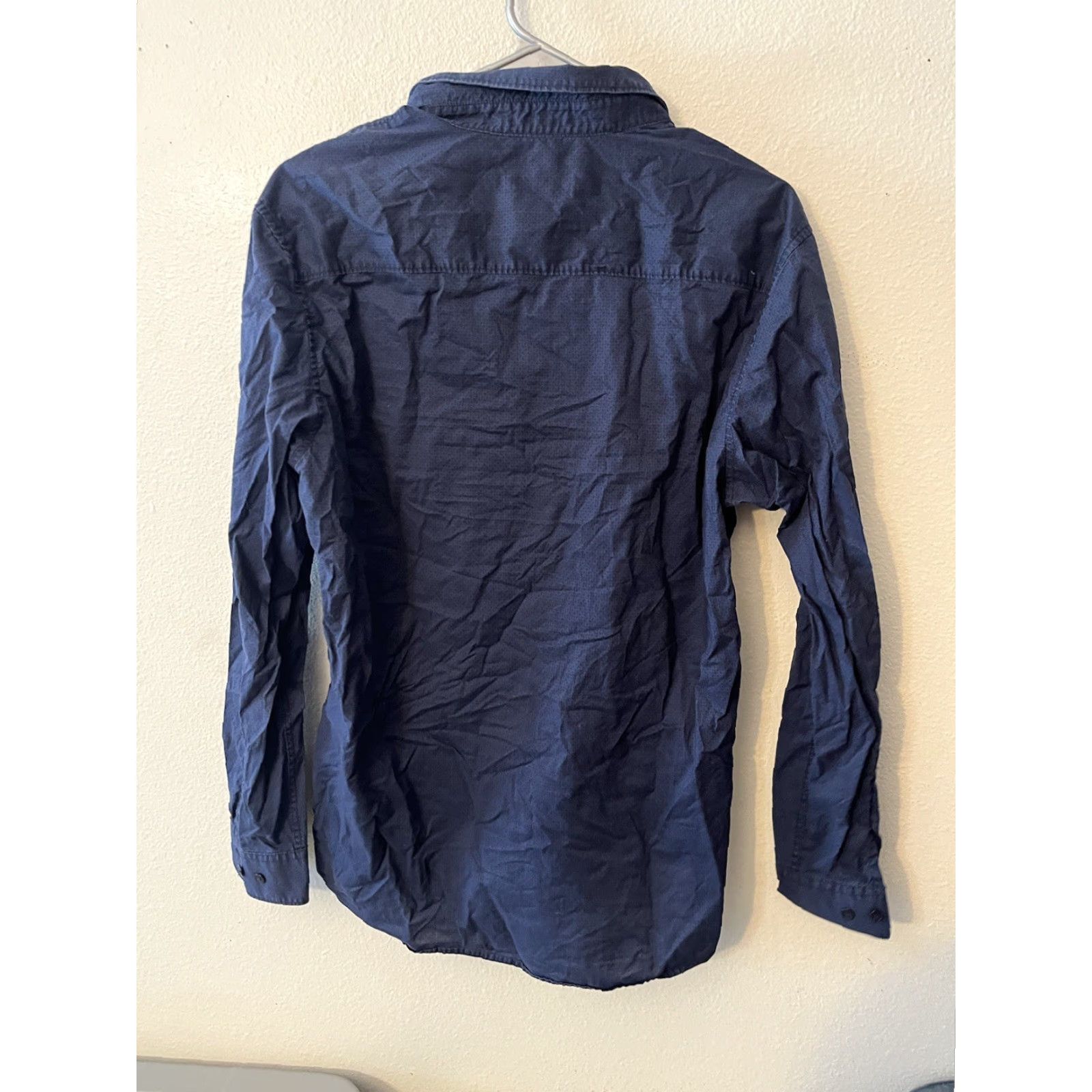 Vintage Calvin Klein Jeans Button-Down Shirt Men's Medium Blue Solid Cotton Long Sleeve Size US M / EU 48-50 / 2 - 3 Thumbnail