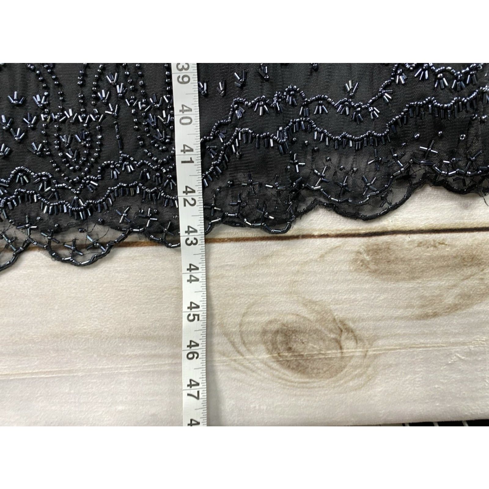 Vintage VINTAGE Phool Dress XL Black Beaded Overlay Lined Party 50's Retro Look Eveningwear Sheath Nylon NYLON NEW! Size XL / US 12-14 / IT 48-50 - 5 Thumbnail