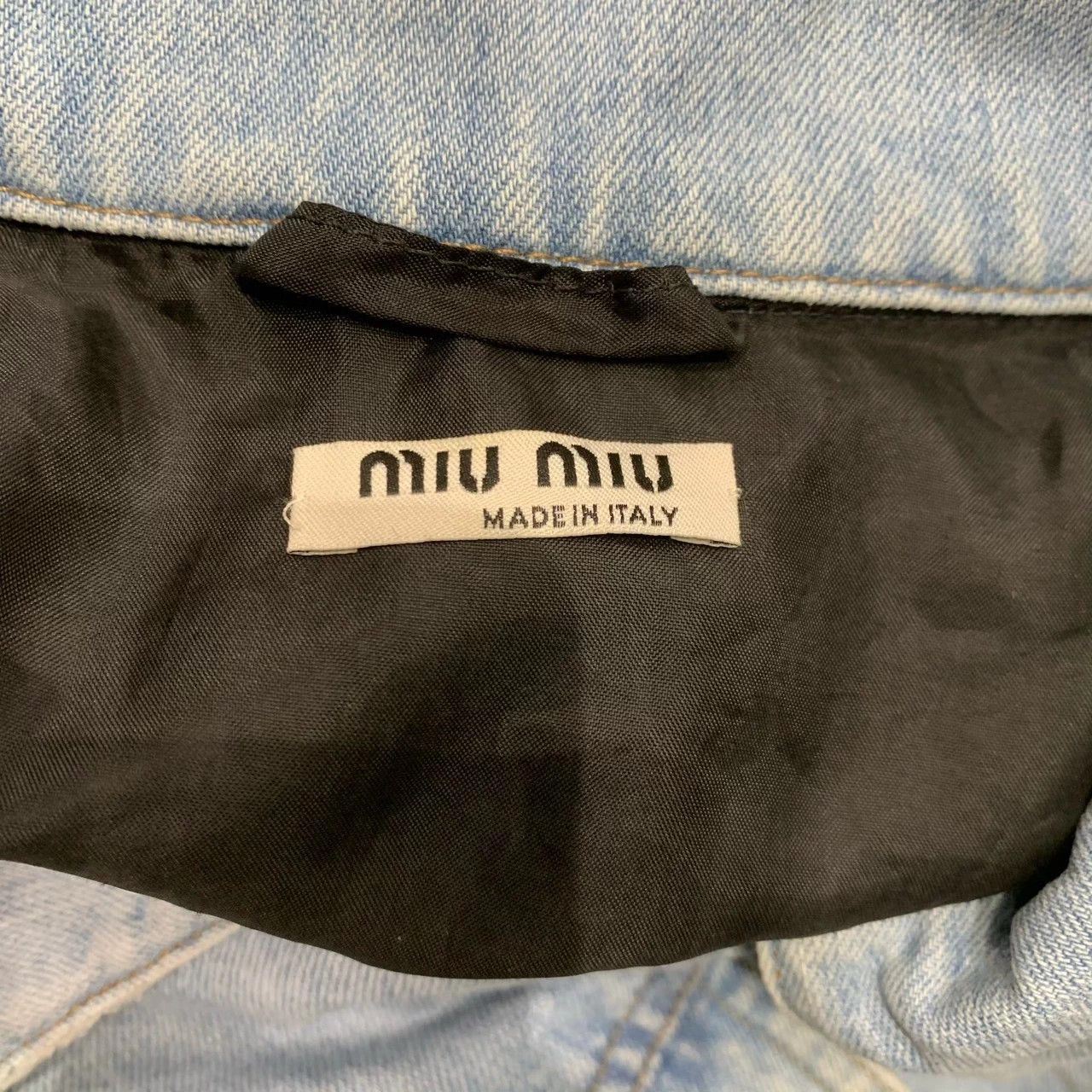 Miu Miu MIU MIU blue logo short denim jacket Size XS / US 0-2 / IT 36-38 - 4 Thumbnail