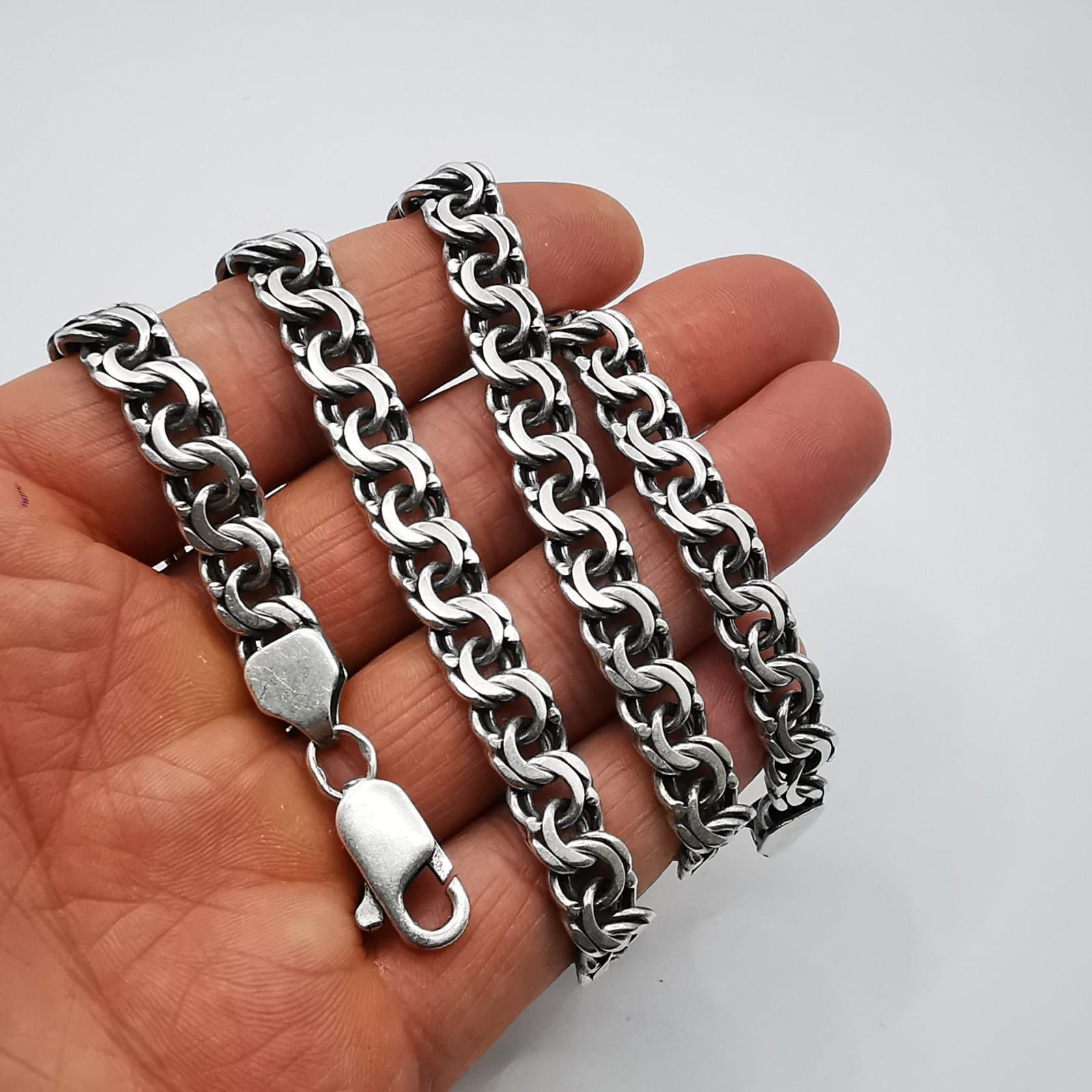 Sterling Silver Vintage Massive Chain, 925 Sterling Silver, 78,01g Size ONE SIZE - 6 Thumbnail
