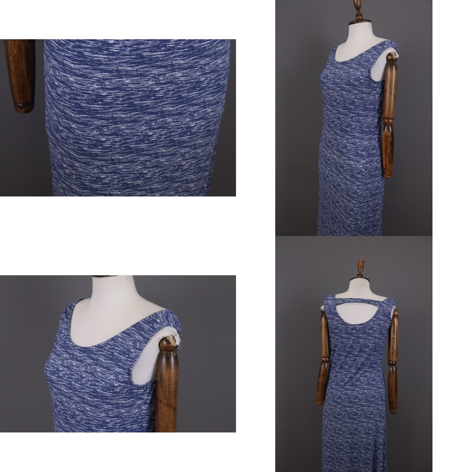 Vintage Elisa Cavaletti Sono Italiana Blue Printed Bodycon Sleeveless Long Dress L Womens Color Blue Size L Size L / US 10 / IT 46 - 8 Thumbnail