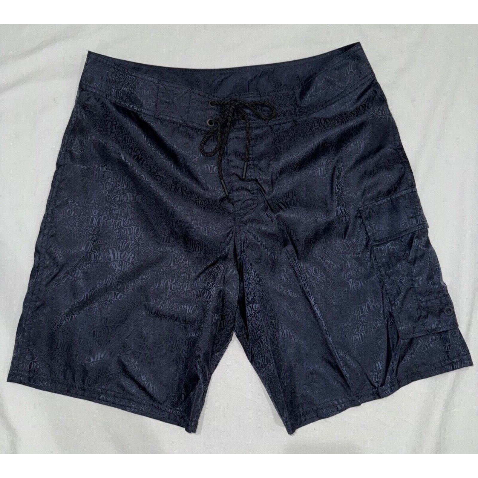 Dior Dior Shawn Stussy Black All Over Logo Boxer Swim Swimming Size US 32 / EU 48 - 2 Thumbnail