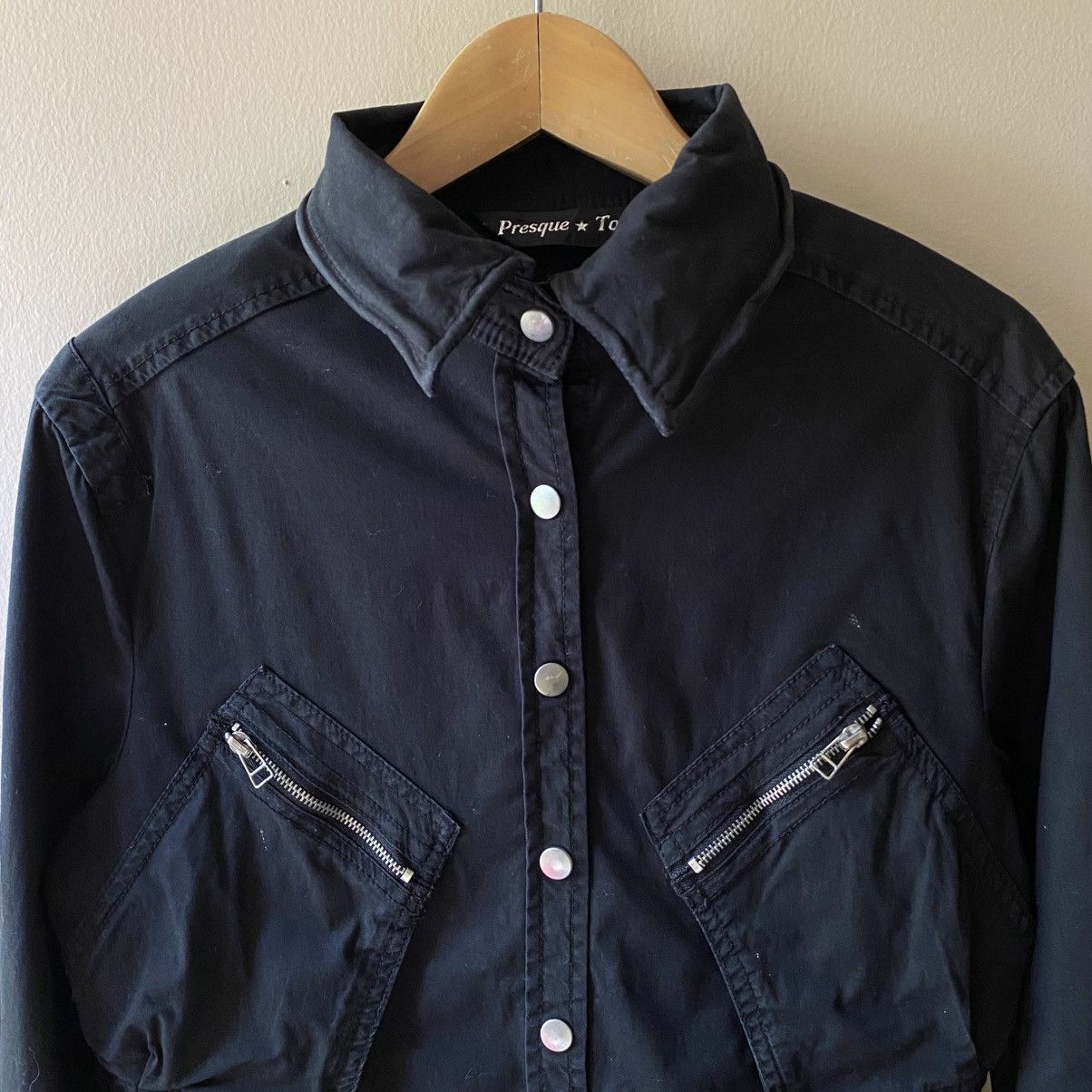 Japanese Brand Punk Presque Tout Black Snap-Button Shirt Size S / US 4 / IT 40 - 11 Thumbnail