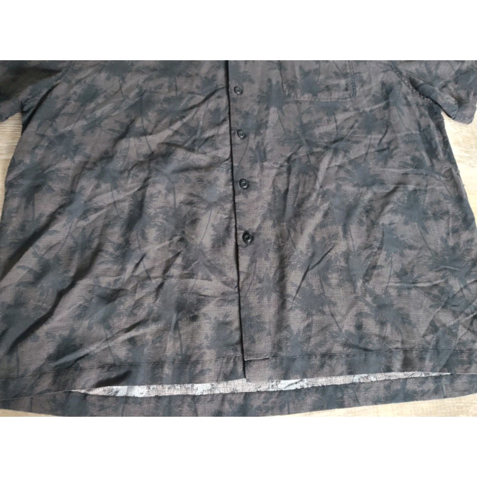 Nat Nast VINTAGE Nat Nast Luxury Originals Shirt Mens 2XL Short Sleeve Black Silk Blend Casual Hipster Size US XXL / EU 58 / 5 - 2 Thumbnail