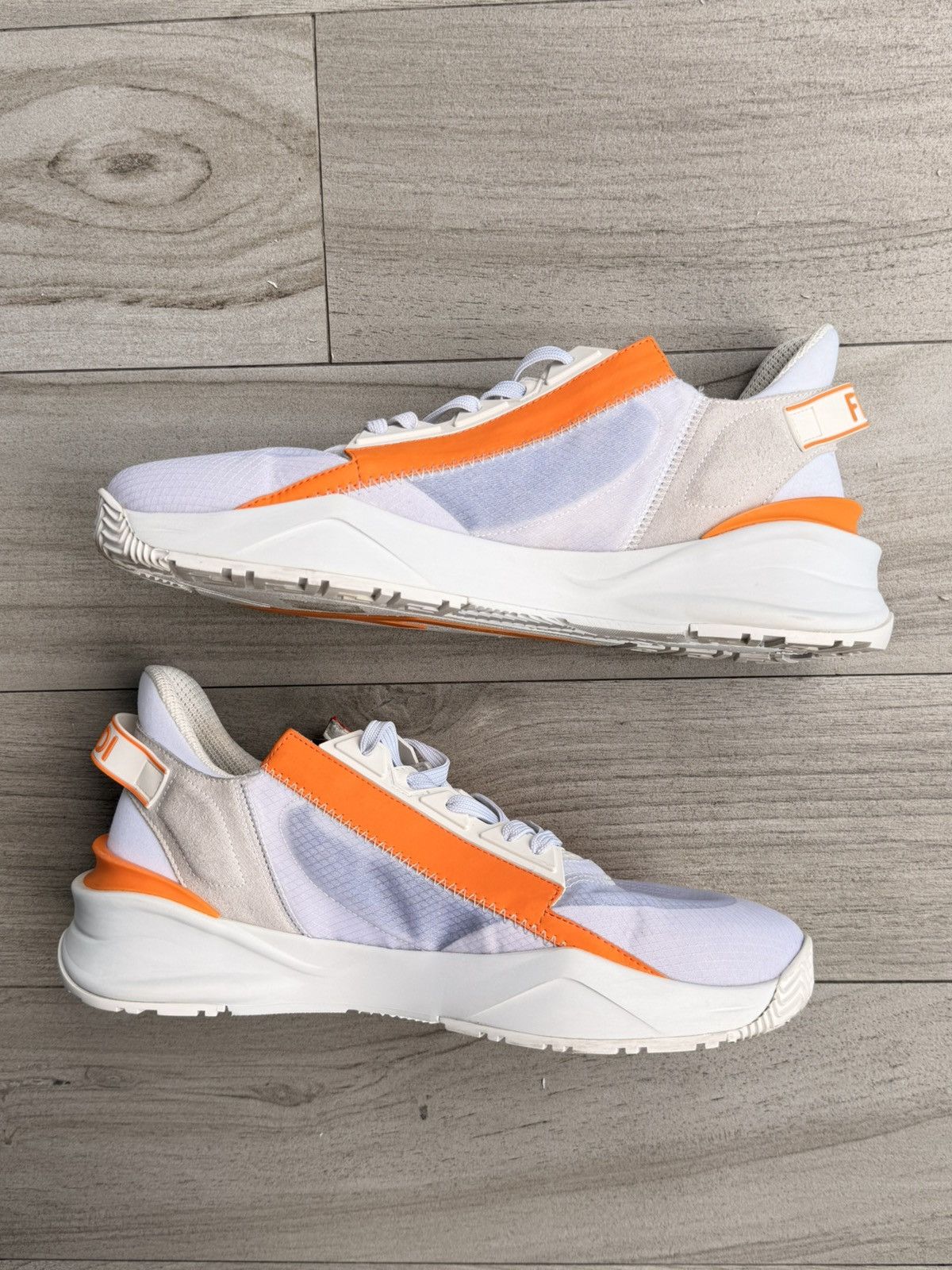 Fendi Fendi Flow Sneakers White Orange Size 9 Size US 9 / EU 42 - 5 Thumbnail