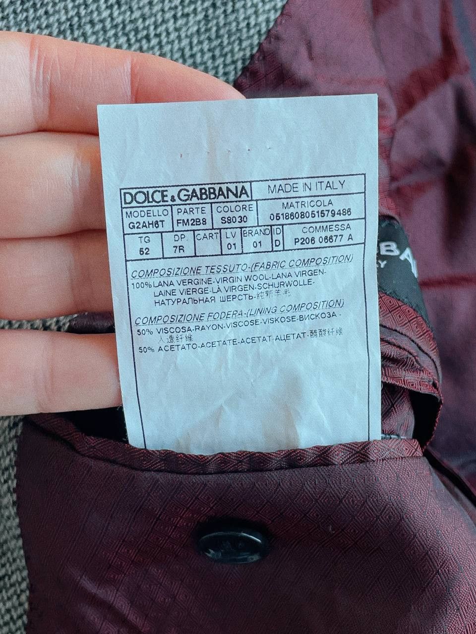 Dolce & Gabbana Dolce & Gabbana Martini Tweed Blazer Grey Size 52R - 23 Thumbnail