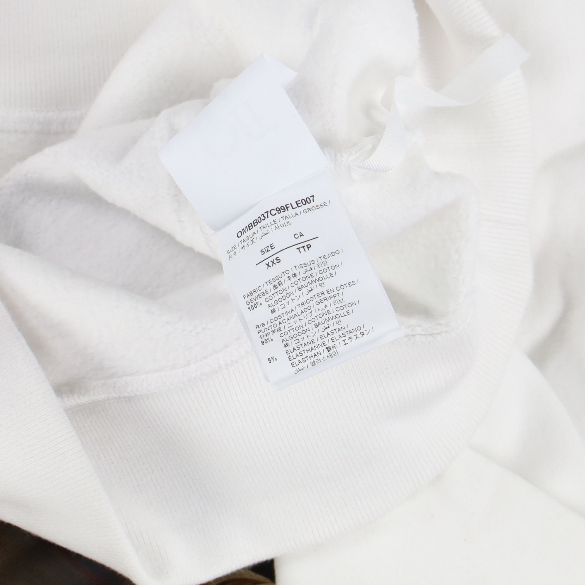 Off-White White Caravaggio Crowning Oversized Hoodie Size US XXS / EU 40 - 7 Thumbnail