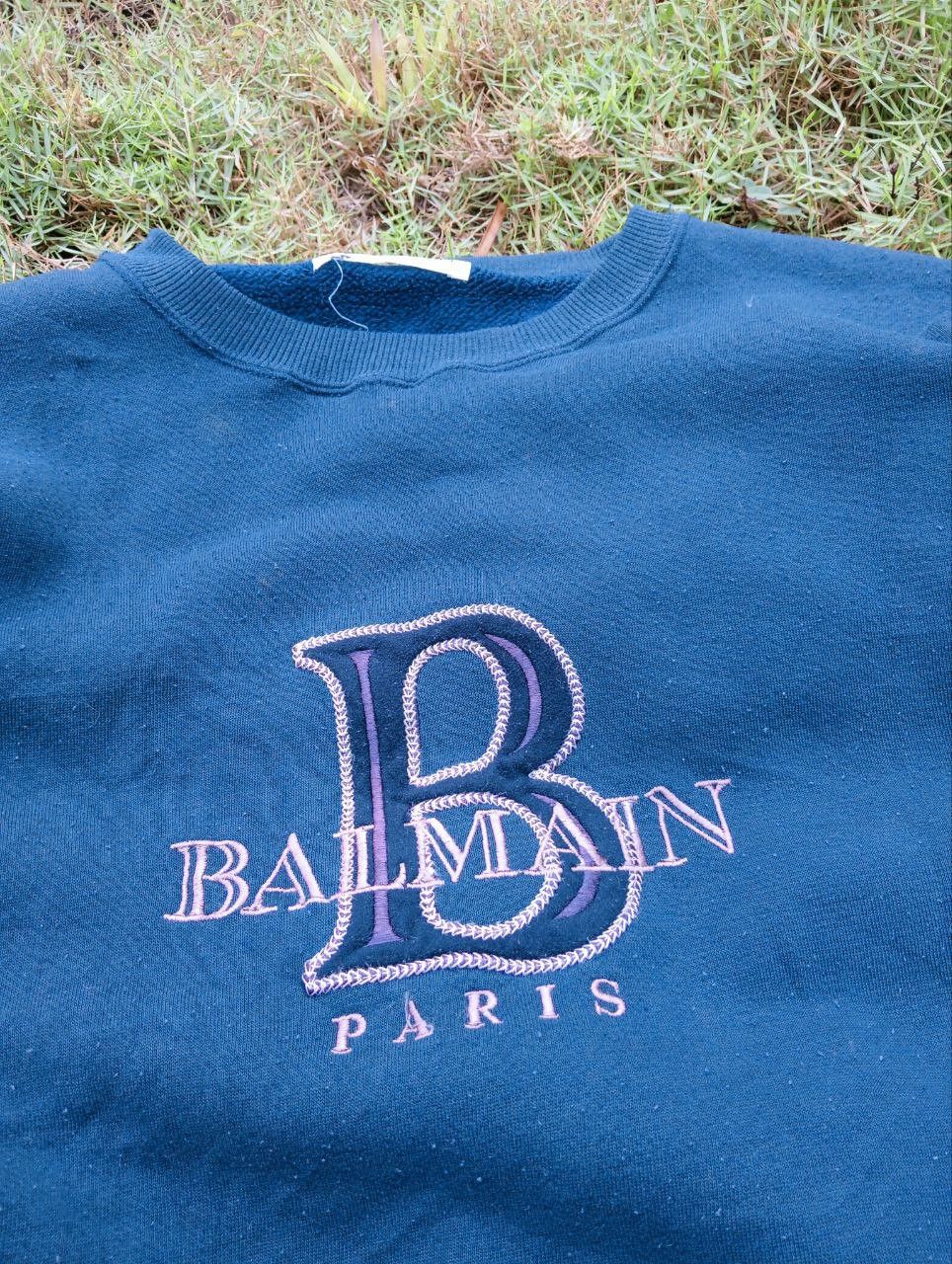 Pierre Balmain VINTAGE PIERRE BALMAIN SPELLOUT SWEATSHIRT - SIZE L Size US L / EU 52-54 / 3 - 4 Thumbnail