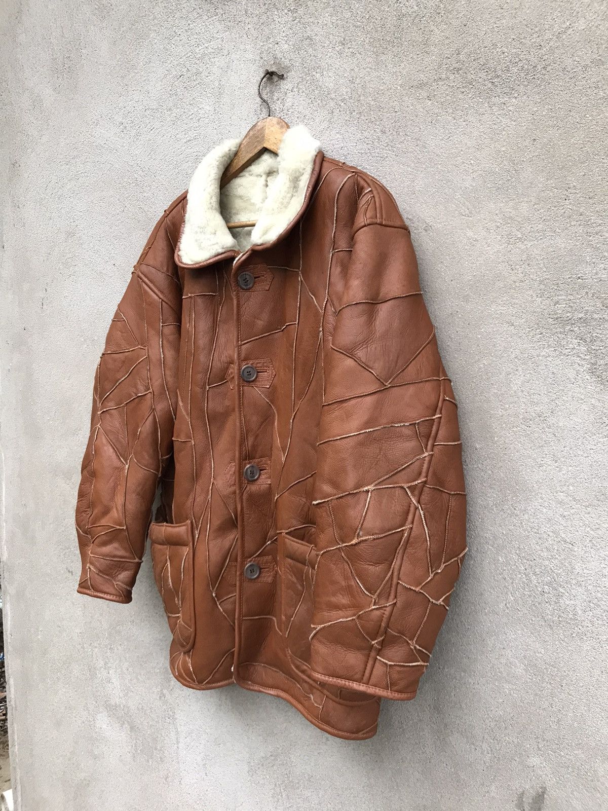 Genuine Leather GENUINE LEATHER FUR SHERPA JACKET Size US L / EU 52-54 / 3 - 2 Thumbnail