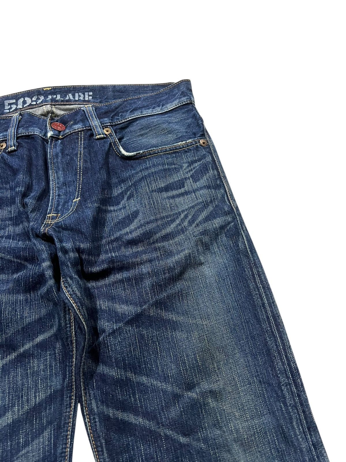 Edwin × If Six Was Nine × Japanese Brand 💥FLARE💥VINTAGE EDWIN 503 BLUE TRIP JEANS Size US 34 / EU 50 - 6 Thumbnail