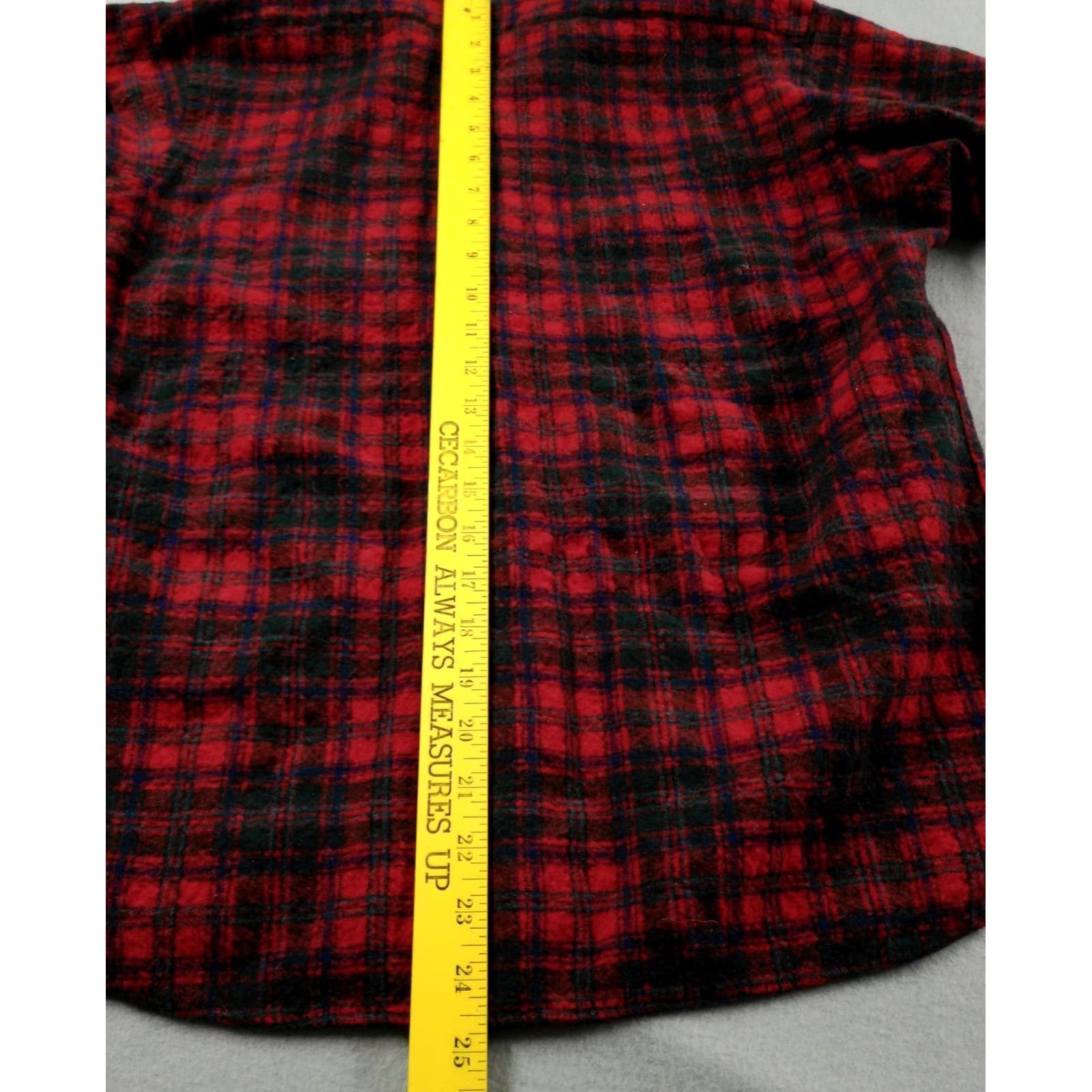 Pendleton VINTAGE Pendleton Jacket Mens Large Red Plaid Wool Lined Flannel Made USA 70s Size US L / EU 52-54 / 3 - 7 Thumbnail