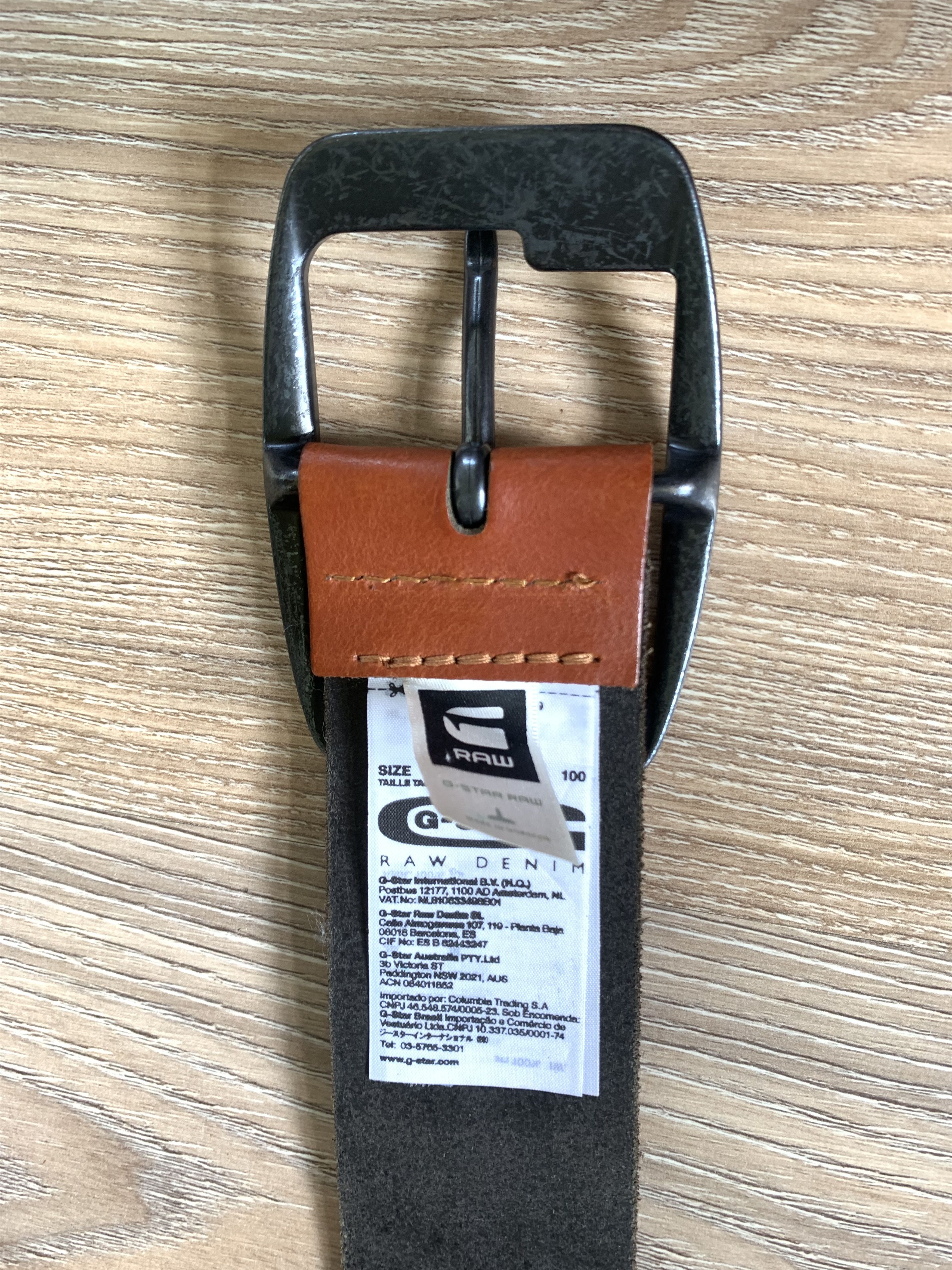 G-Star × Vintage G Star-Raw Leather Brown Belt Size ONE SIZE - 5 Thumbnail