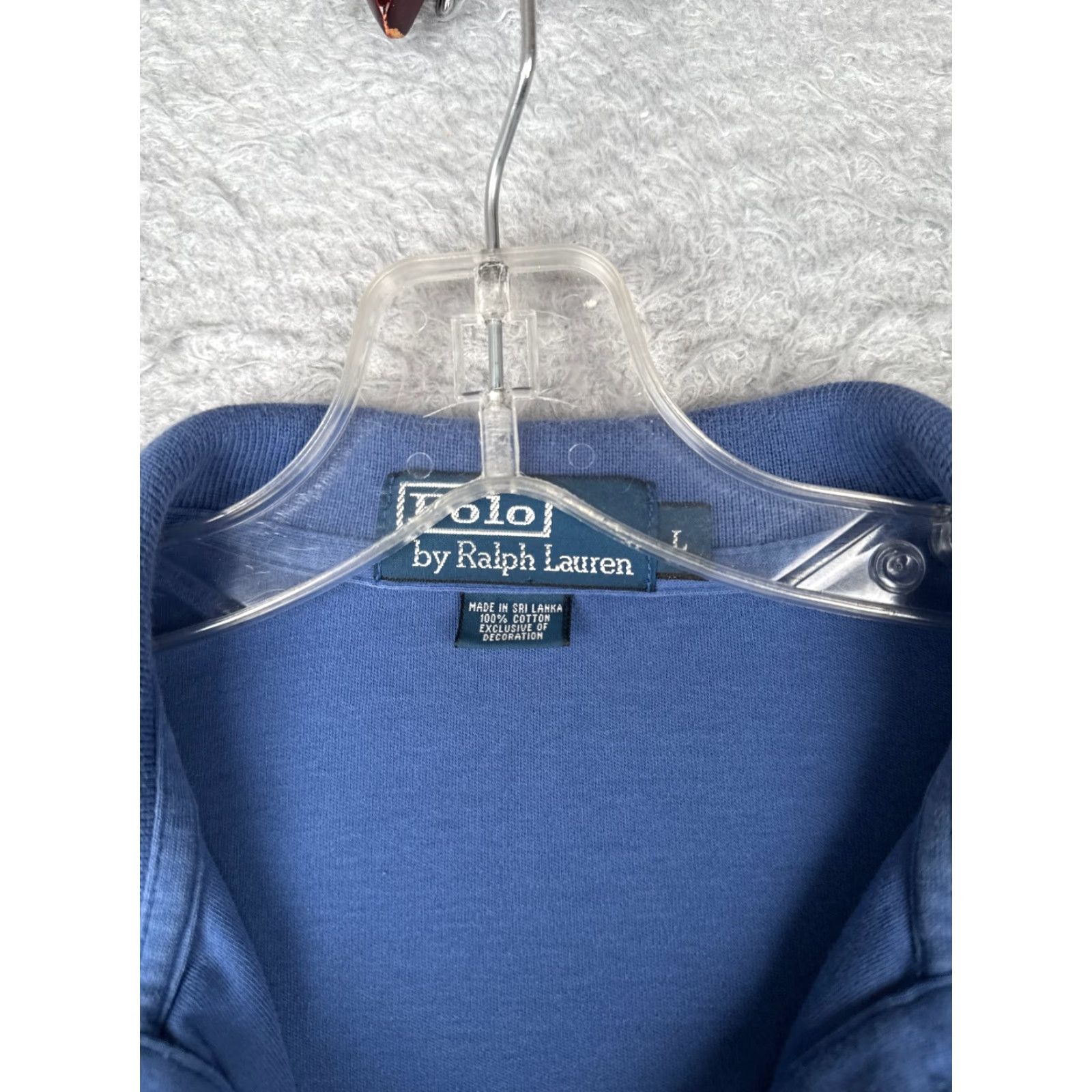 Ralph Lauren VINTAGE Ralph Lauren Polo Shirt Adult Large Blue 100% Cotton Short Sleeve Polo Mens Note: keep to original words only; must not add extraneous terms. Size US L / EU 52-54 / 3 - 7 Thumbnail