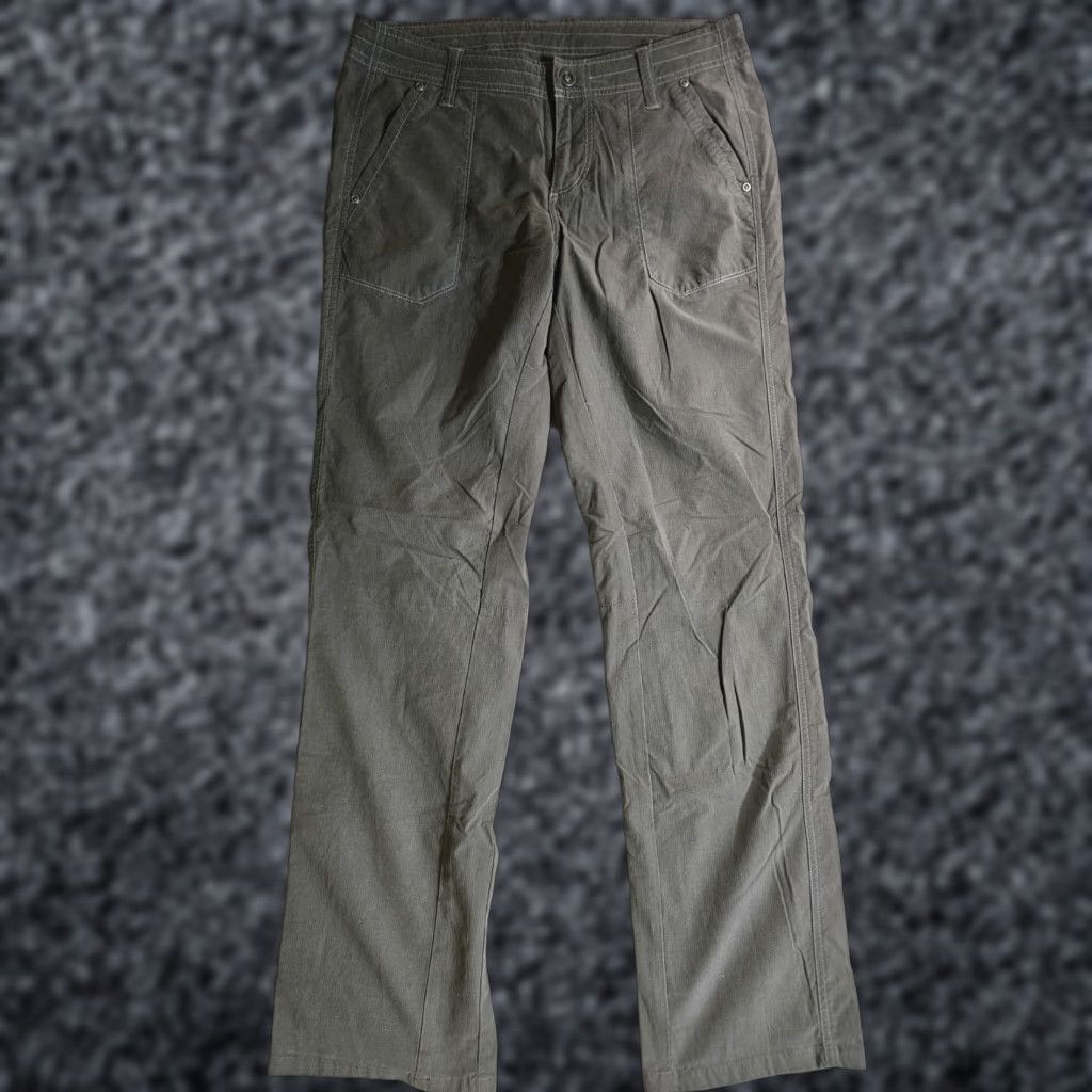 Vintage KÜHL Classic Straight Leg Hiking Pants Gray Women Size 8 Reg 5 Pocket Design Nylon Spandex Lightweight Inseam 32 in Cargo Nature Size 30" / US 8 / IT 44 - 1 Thumbnail