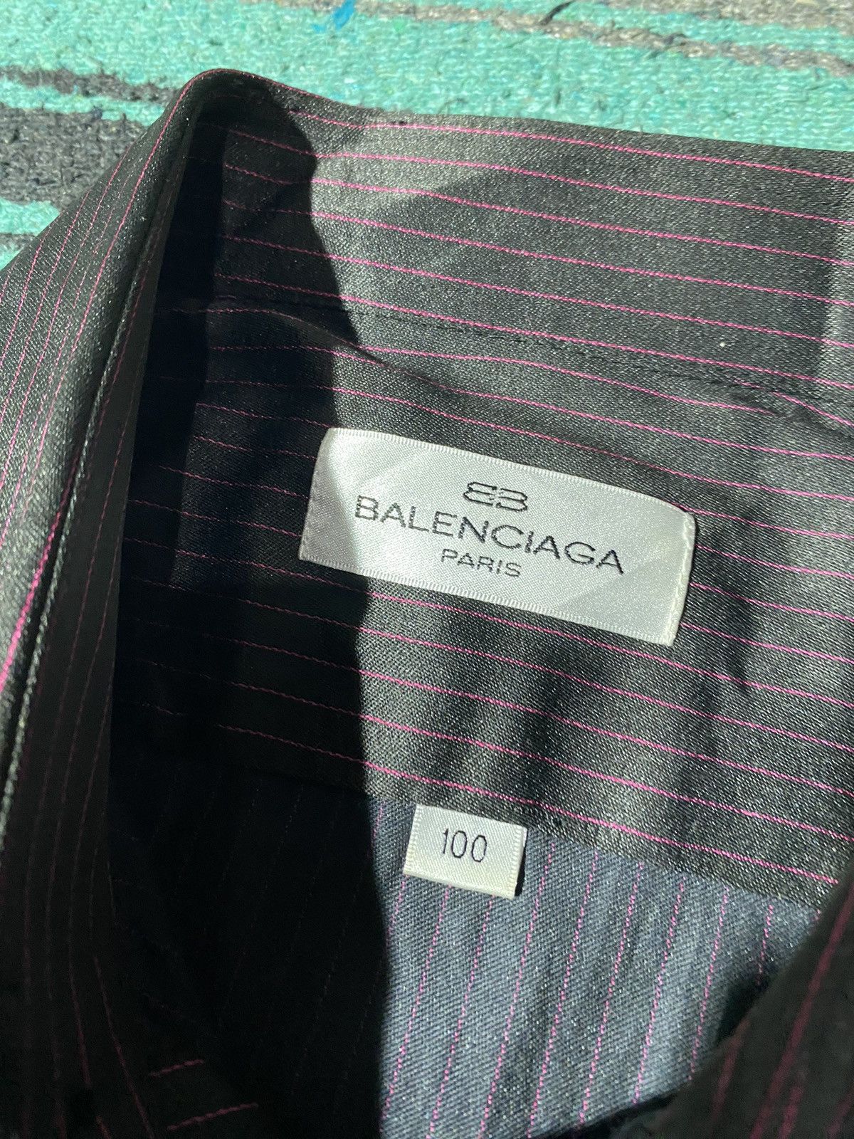 Balenciaga 2000s Balenciaga - Button Up Striped Shirt Size US M / EU 48-50 / 2 - 5 Thumbnail