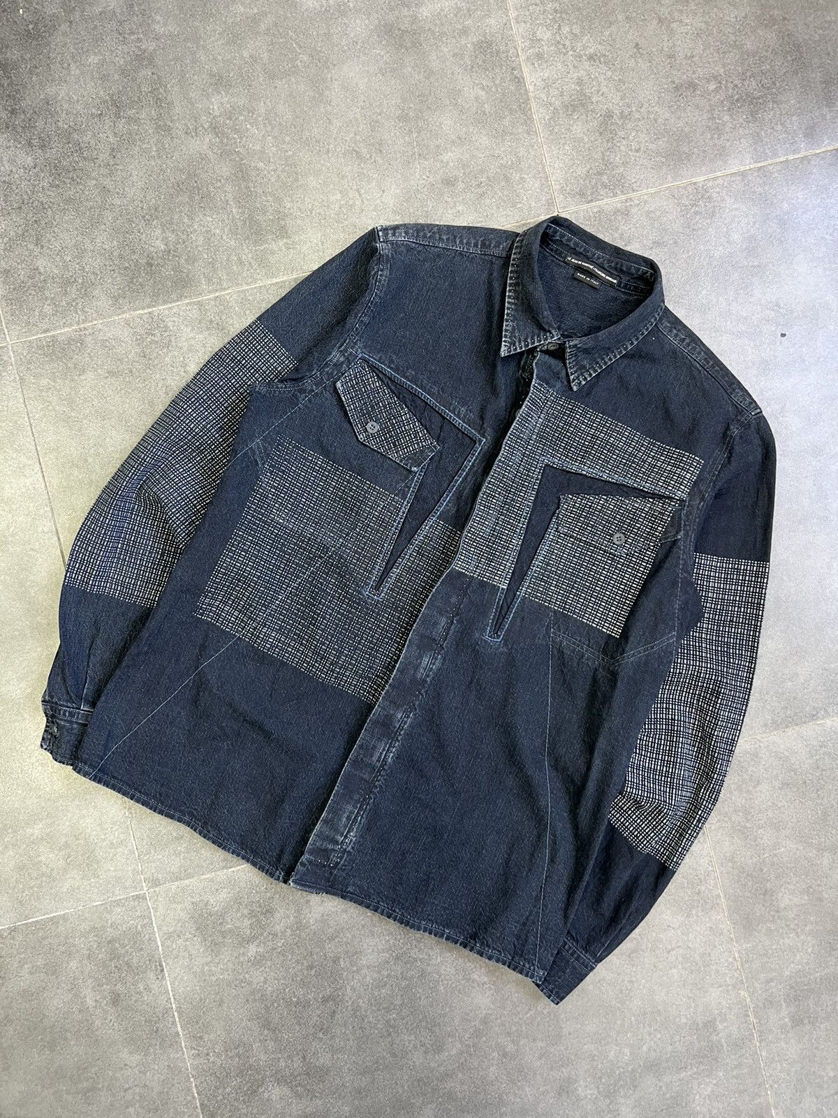 Marithe + Francois Girbaud Vintage MFG zip Japanese OverShirt sashiko print style Size US M / EU 48-50 / 2 - 2 Thumbnail
