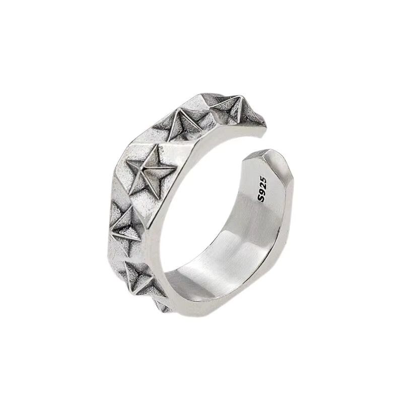 Jewelry Silver Star Rings Size ONE SIZE - 5 Thumbnail
