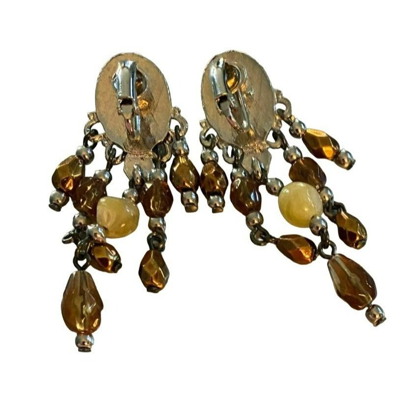 Other Vintage Avon signed N.R. Nina Ricci Yellow & Brown Beaded Ne Size ONE SIZE - 11 Thumbnail