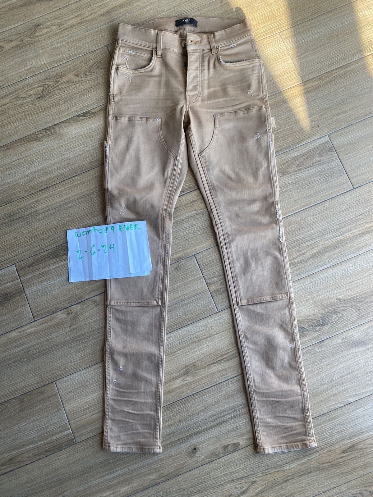 image of Amiri Workman Pants Limited Edition in Brown, Men's (Size 30)