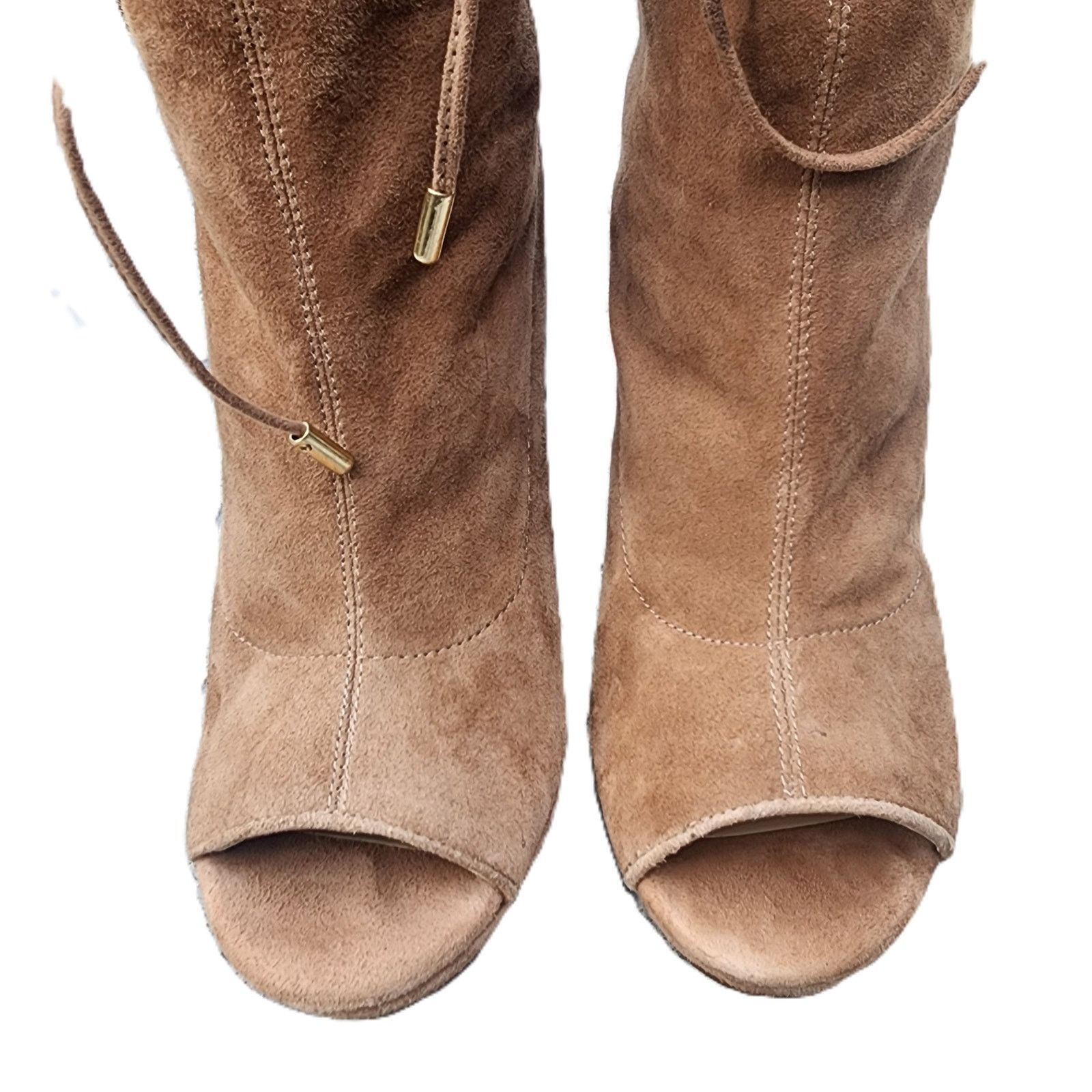 Steve Madden Steve Madden Cavalier Suede Peep Toe Ankle Booties 7.5 Size US 7.5 / IT 37.5 - 4 Thumbnail
