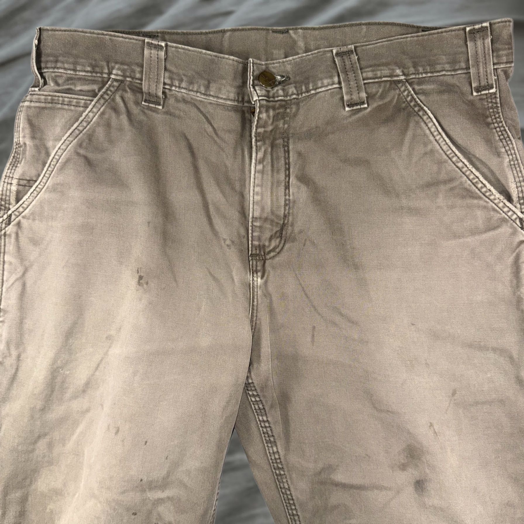 Carhartt Carhartt Pants Mens 36x30 Beige Canvas Carpenter Workwear Utility Cargo Size US 36 / EU 52 - 1 Thumbnail