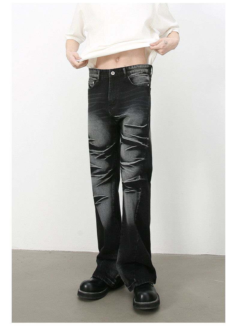 Japanese Brand × Jean Men's retro washed high street loose straight bootcut jeans Size US 32 / EU 48 - 2 Thumbnail