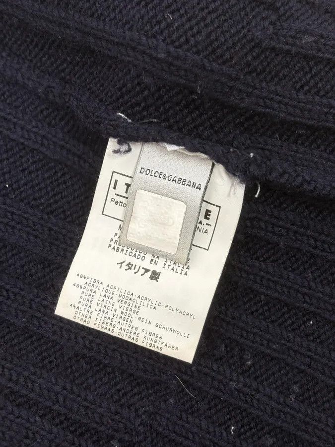 Dolce & Gabbana 2000s Dolce & Gabbana Navy Wool Zip-Up Sweater Size US S / EU 44-46 / 1 - 12 Thumbnail