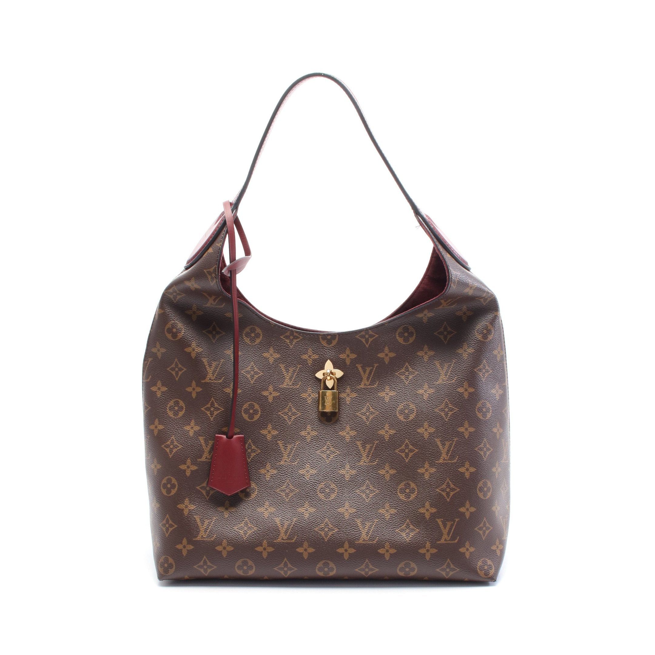 Louis Vuitton Louis Vuitton Flower Hobo Monogram One Shoulder Bag Leather Brown Bordeaux Size ONE SIZE - 1 Thumbnail