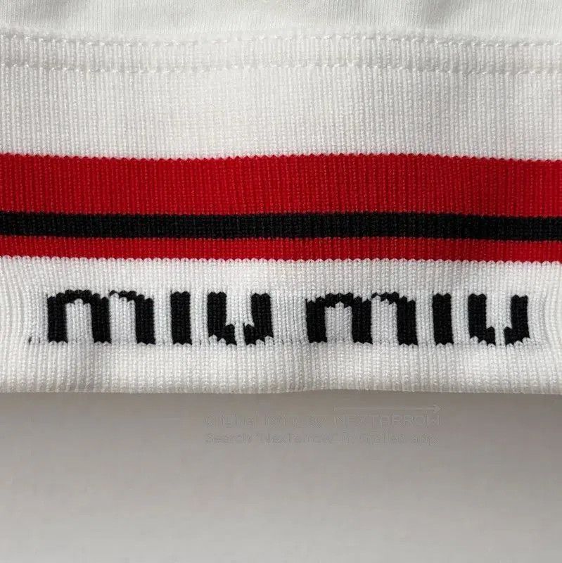 Miu Miu Miu Miu White Cotton Blend Cropped Sweatshirt . Size S / US 4 / IT 40 - 8 Thumbnail