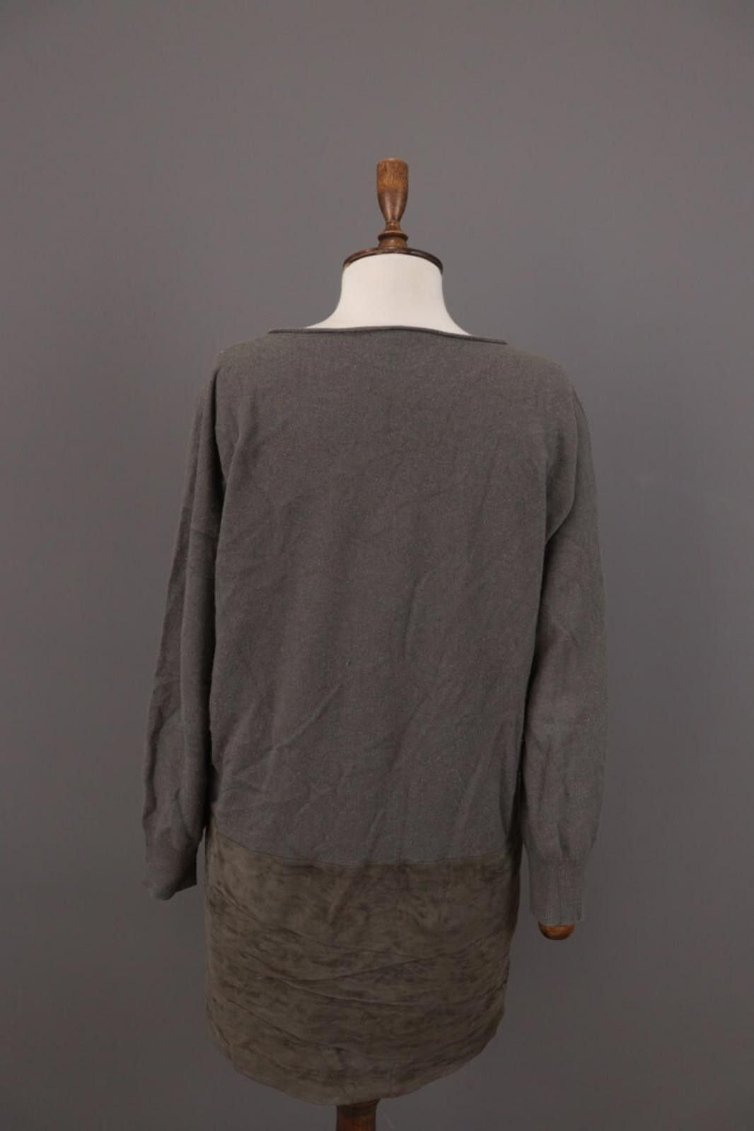 Designer Fabiana Filippi Brown Merino Wool Silk Dress Size S / I 42 Size S / US 4 / IT 40 - 9 Thumbnail