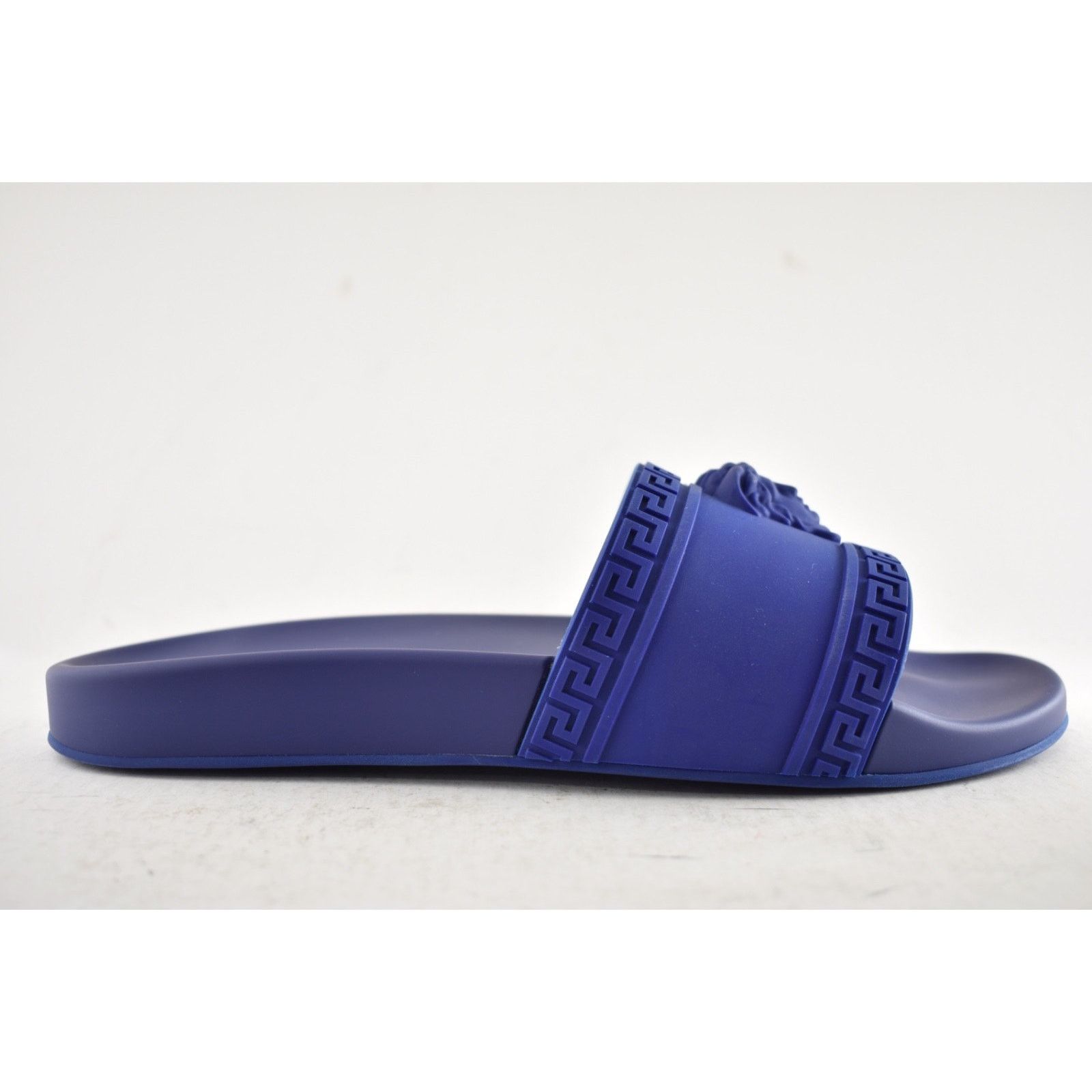 Versace Versace Medusa Palazzo Blue Rubber Slide Sandal 44 11 Size US 11 / EU 44 - 2 Thumbnail