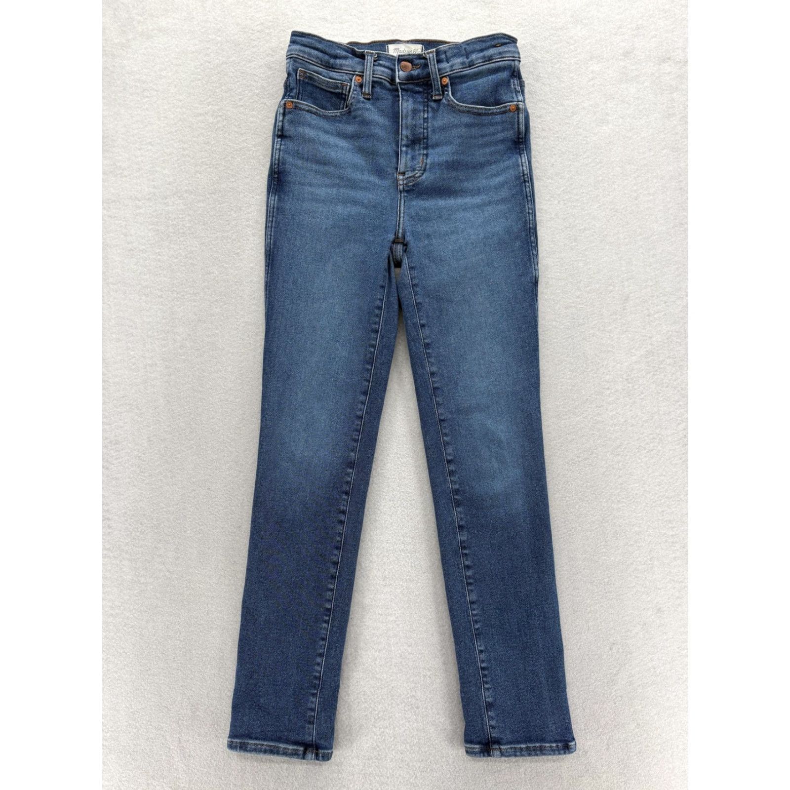 Madewell Madewell Jeans Womens 25 Stovepipe Straight High Rise Blue Stretch Denim Preppy Size 42" / US 20 - 2 Thumbnail