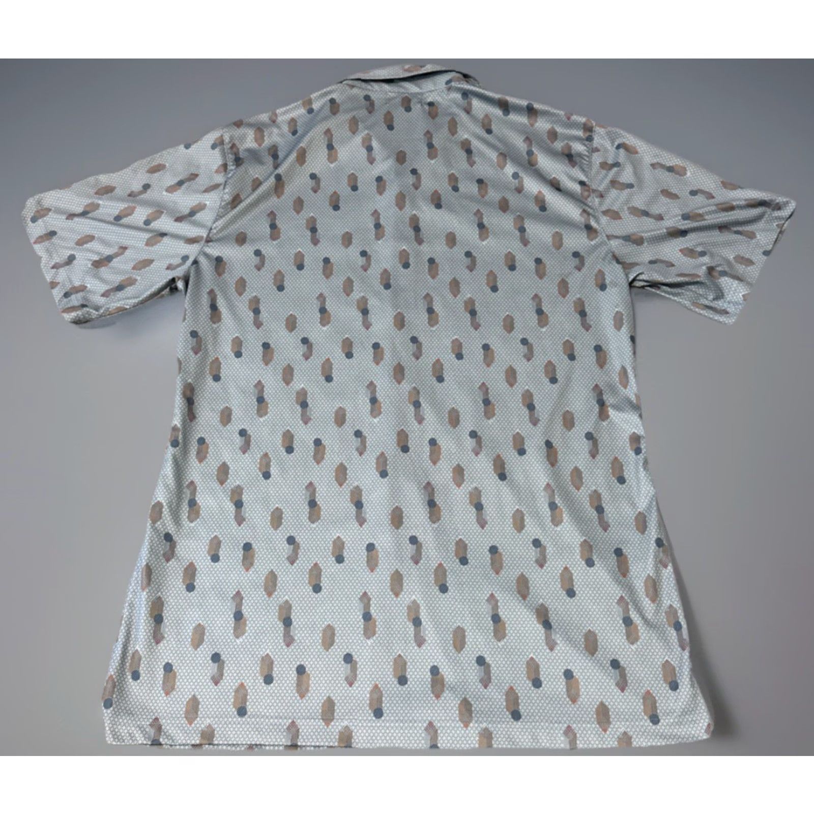 Vintage Dragonfly Button-Up Shirt XL Retro Ivory Short Sleeve Pattern Print Men Size US XL / EU 56 / 4 - 2 Thumbnail