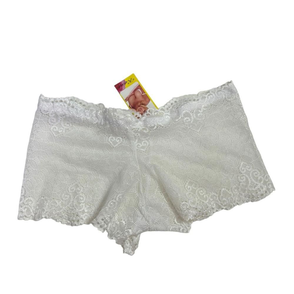 Designer Rosa l NWT White Sheer lace Boyshort Panties Small Size ONE SIZE - 2 Thumbnail