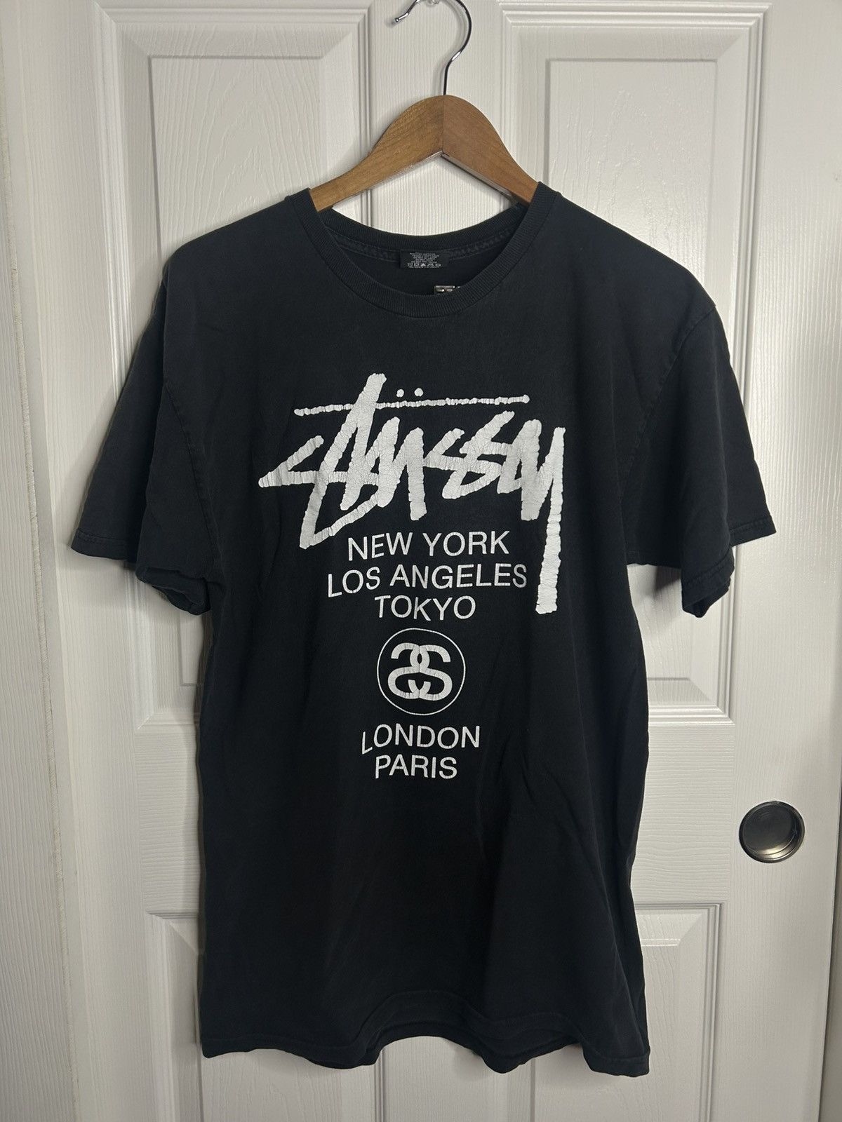 トップス Vintage stussy Vintage Stussy Early 90s Blob Character Mullet Single Stitch