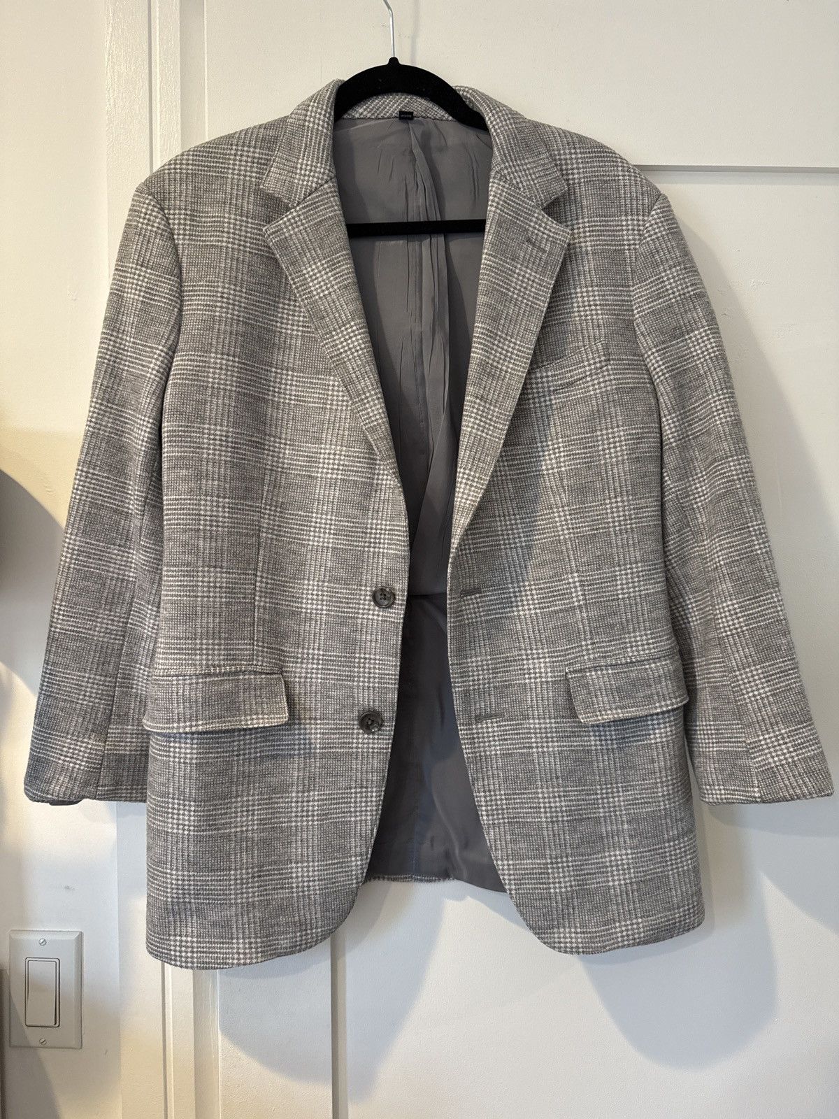 Bonobos Wool Grey and White Bonobos Blazer Size 38S - 3 Thumbnail