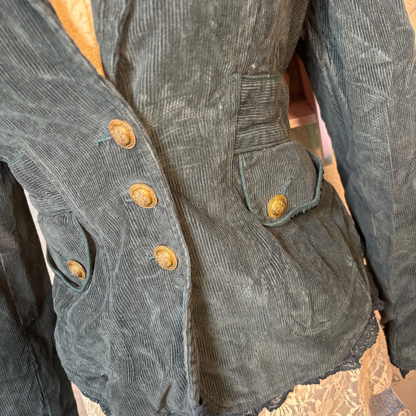 Other vintage green lace corduroy jacket Size S / US 4 / IT 40 - 5 Thumbnail