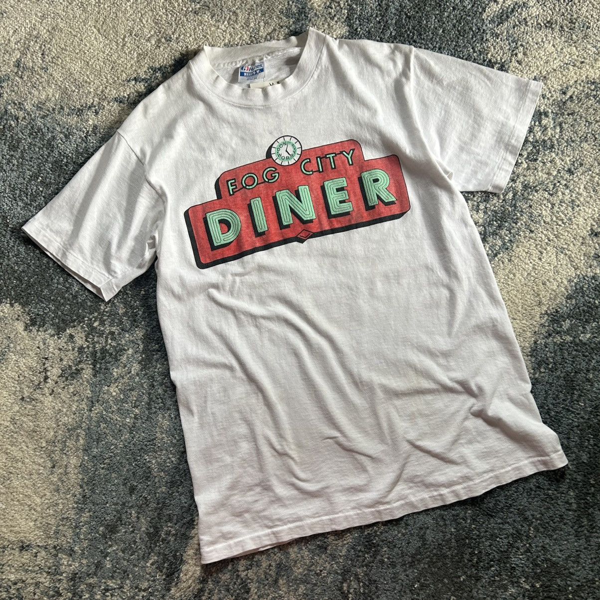 Vintage FOG CiTY DiNER U.S.A. SLUBBY PUFF PRiNT SiNGLE STiTCH TEE Size US M / EU 48-50 / 2 - 16 Thumbnail